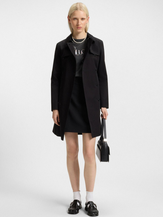 T-shirt logo ruban damacia gris anthracite femme - Hugo