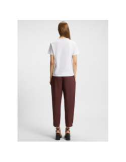 T-shirt logo ruban damacia blanc femme - Hugo