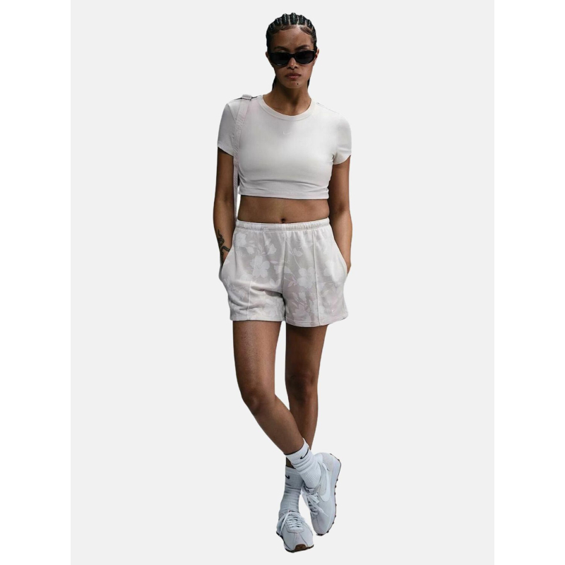 Short imprimé floral nsw chill beige femme - Nike