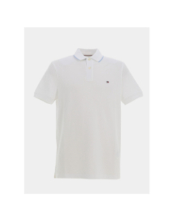 Polo uni regular seas placket blanc homme - Tommy Hilfiger