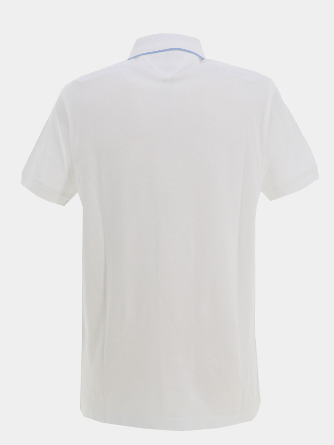 Polo uni regular seas placket blanc homme - Tommy Hilfiger