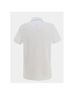 Polo uni regular seas placket blanc homme - Tommy Hilfiger