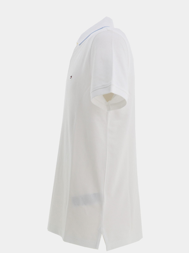 Polo uni regular seas placket blanc homme - Tommy Hilfiger