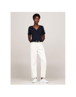 T-shirt col v new slim cody bleu marine femme - Tommy Hilfiger