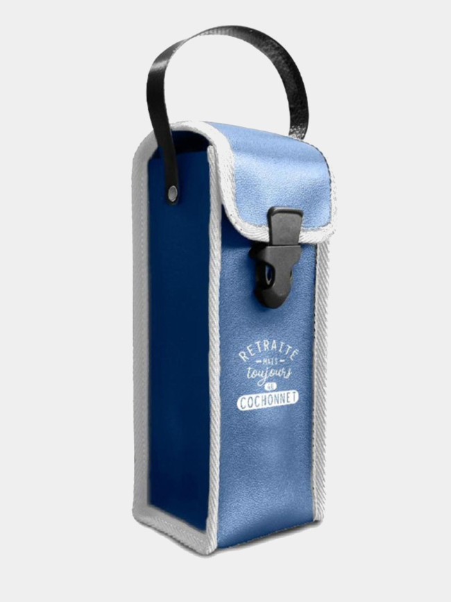 Sacoche pour boule de pétanque retraite bleu et blanc - STC