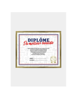 Diplôme du meilleur bouliste blanc et doré - STC