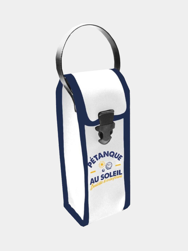Sacoche pour boules de pétanque au soleil blanc - STC