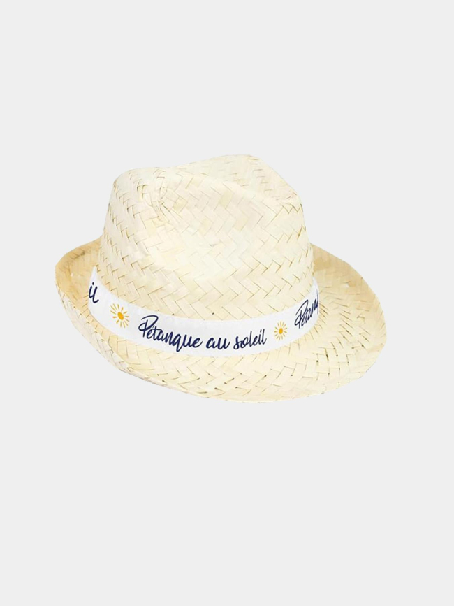 Chapeau de paille pétanque club adulte - STC