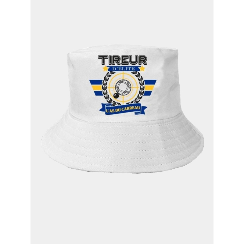 Bob pétanque tireur d'élite blanc adulte  - STC