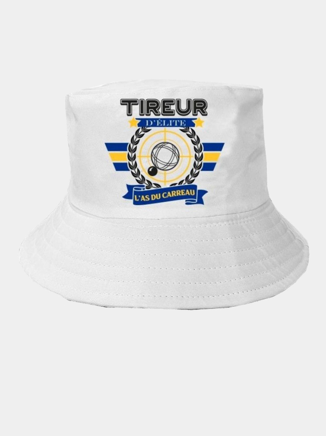 Bob pétanque tireur d'élite blanc adulte  - STC