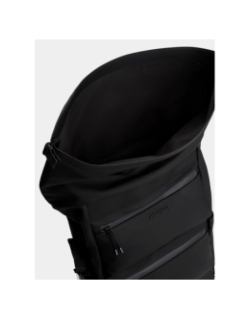 Sac à dos à rabat roulé et logo texturé noir - Tommy Hilfiger