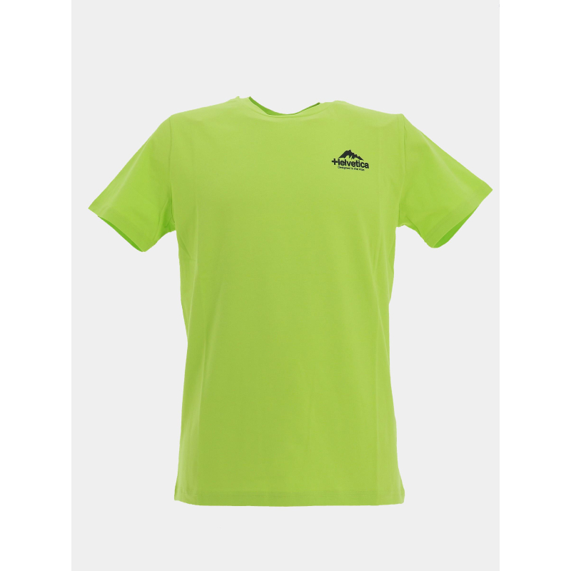 T-shirt à manches courtes union vert fluo homme - Helvetica