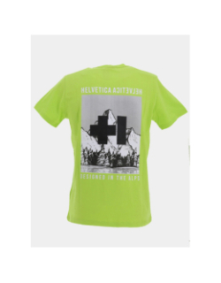 T-shirt à manches courtes union vert fluo homme - Helvetica
