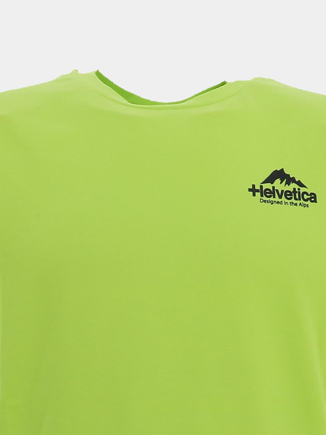 T-shirt à manches courtes union vert fluo homme - Helvetica