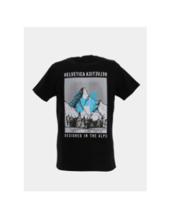 T-shirt à manches courtes union noir homme - Helvetica
