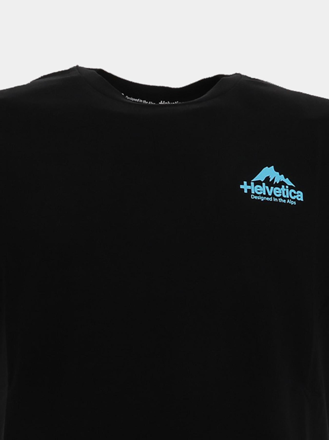 T-shirt à manches courtes union noir homme - Helvetica