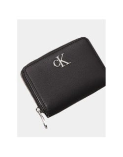 Portefeuille en simili cuir lézardé noir femme - Calvin Klein Jeans