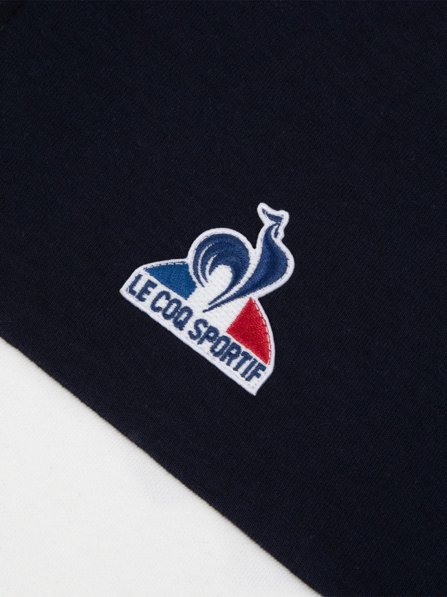 Sweat zippé tri blanc et bleu marine homme - Le Coq Sportif
