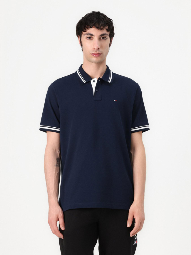 Polo manches courtes regular bleu marine homme - Tommy  Jeans
