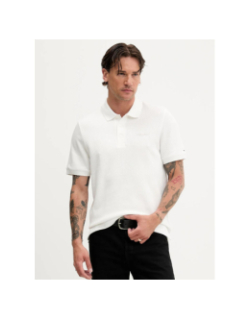 Polo texturé à manches courtes blanc homme - Tommy Jeans