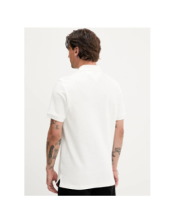 Polo texturé à manches courtes blanc homme - Tommy Jeans
