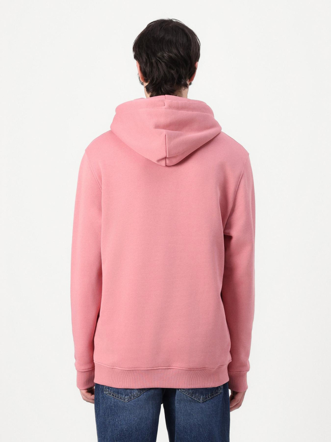 Sweat à capuche tommy badge rose homme - Tommy Jeans