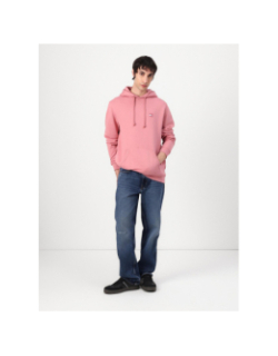 Sweat à capuche tommy badge rose homme - Tommy Jeans