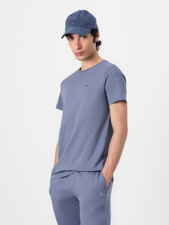 T-shirt à manches courtes ajusté bleu homme - Tommy Jeans