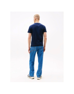 T-shirt ajusté à logo linéaire bleu marine homme - Tommy Jeans