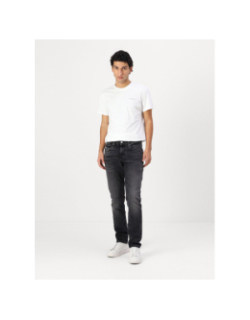 T-shirt ajusté à logo linéaire blanc homme - Tommy Jeans