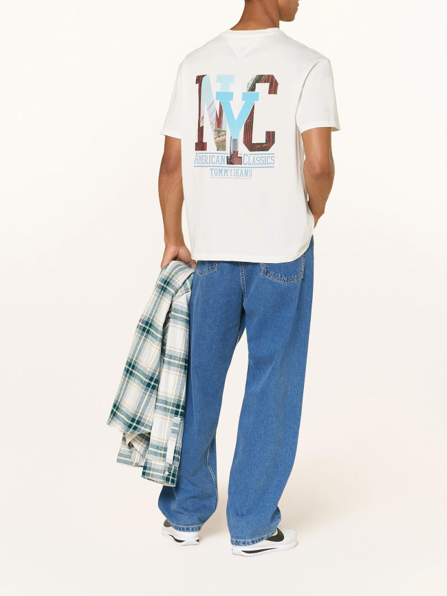T-shirt décontracté à imprimé au dos blanc homme - Tommy Jeans