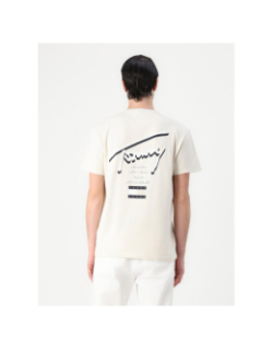 T-shirt à logo signature au dos beige homme - Tommy Hilfiger