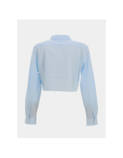 Chemise crop à rayures bleu et blanc femme - Tommy Jeans