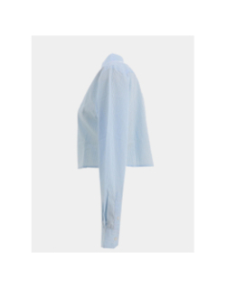 Chemise crop à rayures bleu et blanc femme - Tommy Jeans