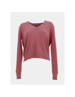 Pull en coton à col v essential rose femme - Tommy Jeans
