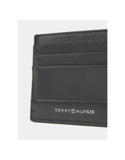 Porte-cartes en cuir à logo noir homme - Tommy Hilfiger