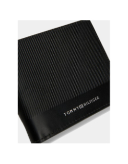 Portefeuille en cuir à logo noir homme - Tommy Hilfiger