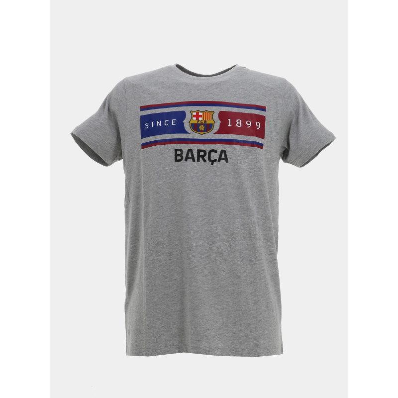 T-shirt à manches courtes fc barcelone gris homme - Holiprom