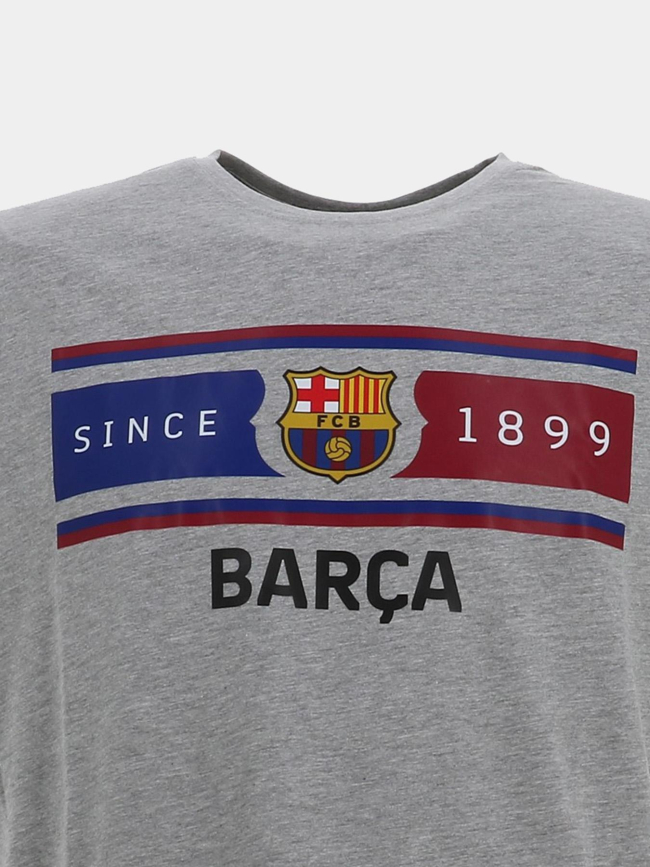 T-shirt à manches courtes fc barcelone gris homme - Holiprom