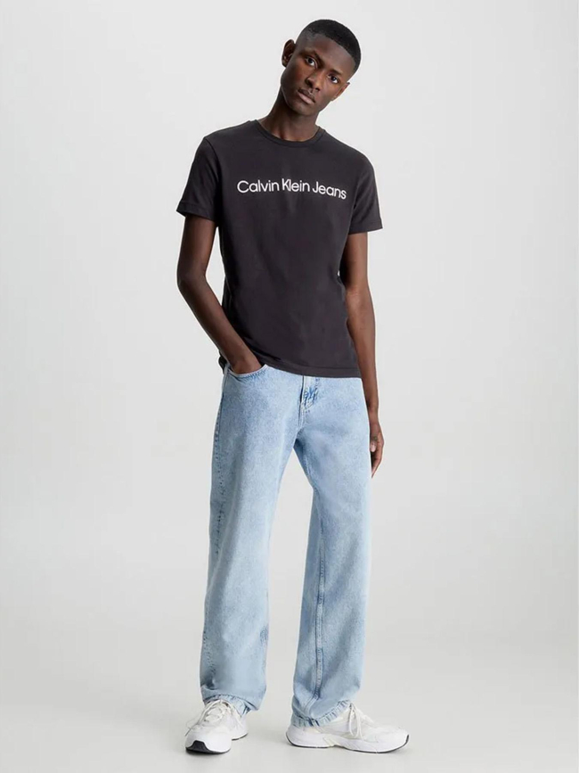 T-shirt slim avec logo noir homme - Calvin Klein Jeans