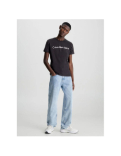 T-shirt slim avec logo noir homme - Calvin Klein Jeans