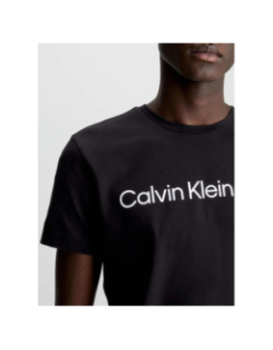T-shirt slim avec logo noir homme - Calvin Klein Jeans