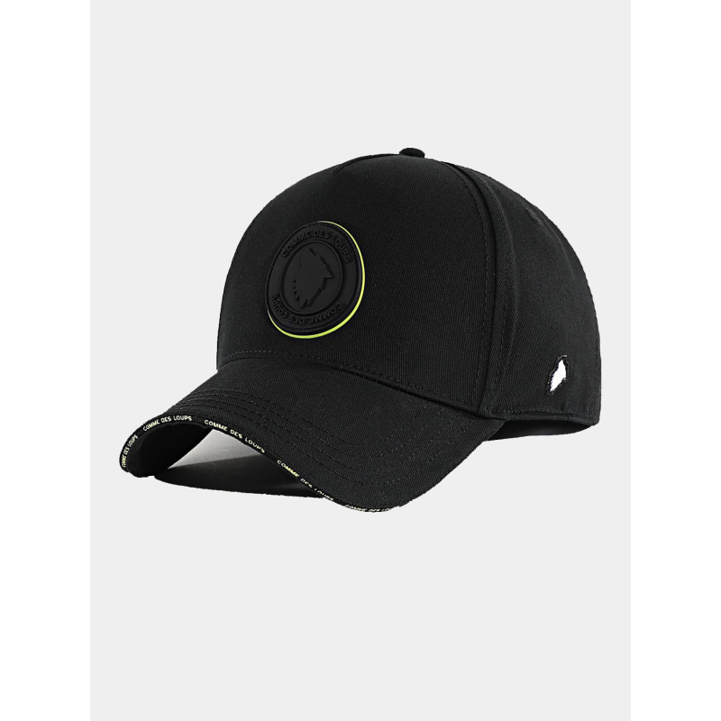 Casquette avec badge rubber noir fluo adulte - Comme Des Loups