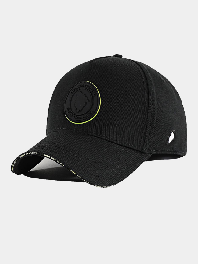 Casquette avec badge rubber noir fluo adulte - Comme Des Loups
