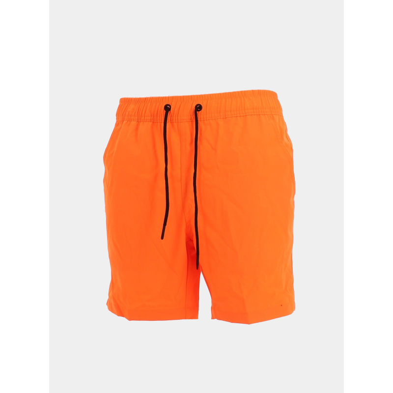 Short de bain logo uni orange fluo homme - Comme Des Loups