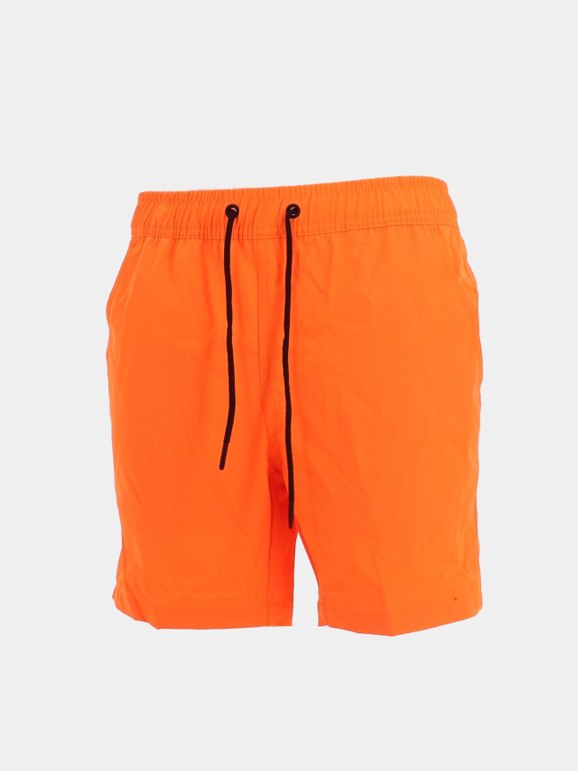 Short de bain logo uni orange fluo homme - Comme Des Loups