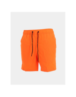 Short de bain logo uni orange fluo homme - Comme Des Loups