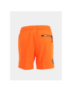 Short de bain logo uni orange fluo homme - Comme Des Loups