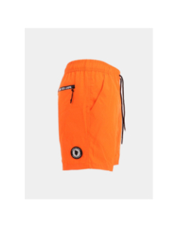 Short de bain logo uni orange fluo homme - Comme Des Loups