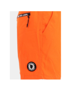 Short de bain logo uni orange fluo homme - Comme Des Loups